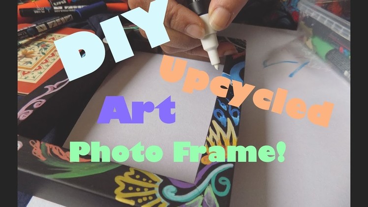 DIY Photo Frame Upcycling Tutorial - Abstract Paisley Art