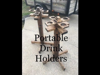 DIY | Portable Drink Stand | Horseshoe drink holder | Corn Hole Drink Holder