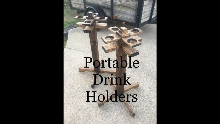 DIY | Portable Drink Stand | Horseshoe drink holder | Corn Hole Drink Holder