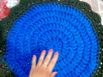 Home Area Floor Rug Carpet Mat Small Round Handmade trico crochet