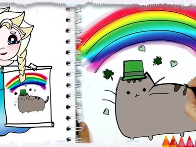 How to Draw  Saint Patrick's Day Pusheen Cat Easy