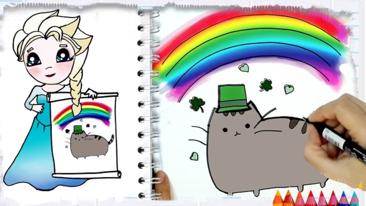 How to Draw  Saint Patrick's Day Pusheen Cat Easy