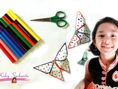 How To Make A Paper Butterfly ll Kidzy Sucharita