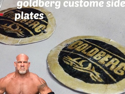 How to make diy! wwe goldberg custome side side plates tutorial