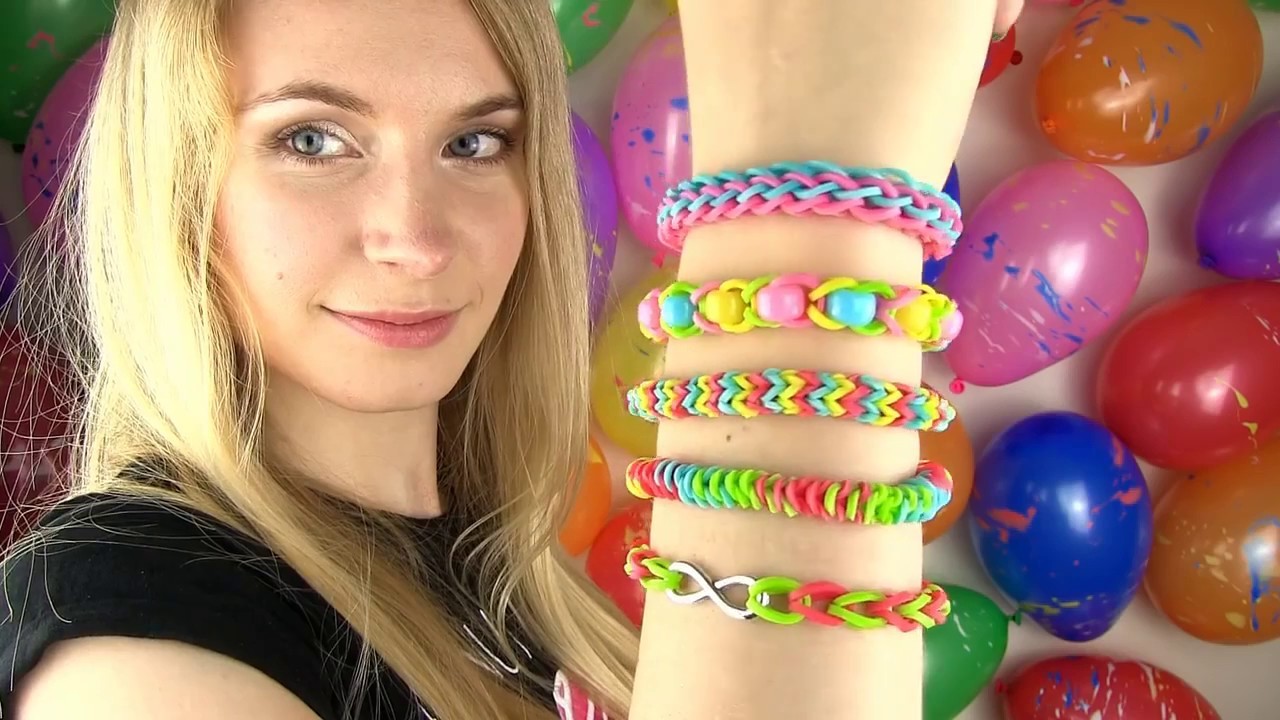 loom band bracelets with tray