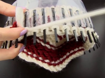 Knit a Hat! DIY Beanie Hat with Pom Pom + DIY Knitting Loom! Easy for Knitting or Crochet Beginners