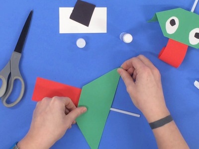 Paper Frog Craft with Blowing Tongue