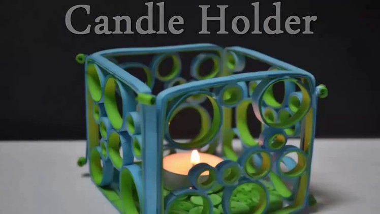 Paper Quilling Art- How to make a Candle Holder - Birthday Gift Ideas "Knowledge for Public"