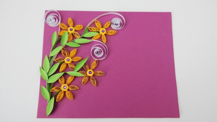 Scrapbooking quilling flowers DIY Greeting card Invitation card papercraft