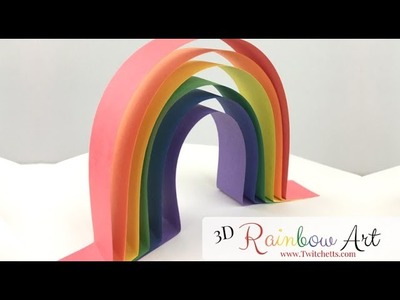 Construction Paper Crafts for Kids ~ Paper Strip Rainbows