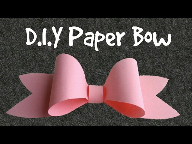 D.I.Y Paper Bow | Paper bow tutorial | Handmade bow tutorial |