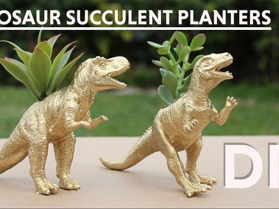 DIY Dinosaur Succulent Planters. Macetas de Dinosaurio
