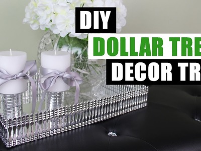 DIY DOLLAR TREE DECOR TRAY | Dollar Store DIY Mirror Tray | DIY Mirror Glam Decor Tray