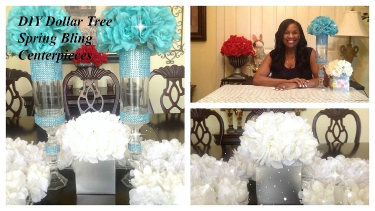 DIY -DOLLAR TREE - SPRING BLING CENTERPIECES  ???????? 2 EASY DIYS | GREAT FOR ANY GLAMOROUS EVENT!!