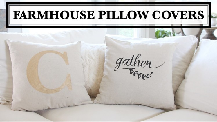 DIY Farmhouse Pillow Covers - Almohadas decorativas