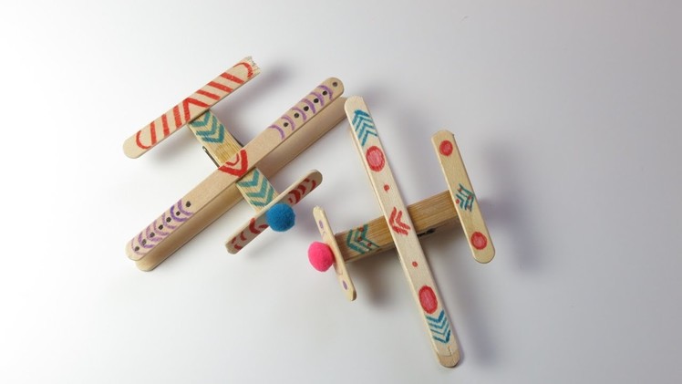 DIY Learn How to Make Clothes Pins Airplane. Easy Crafts for Kids.
