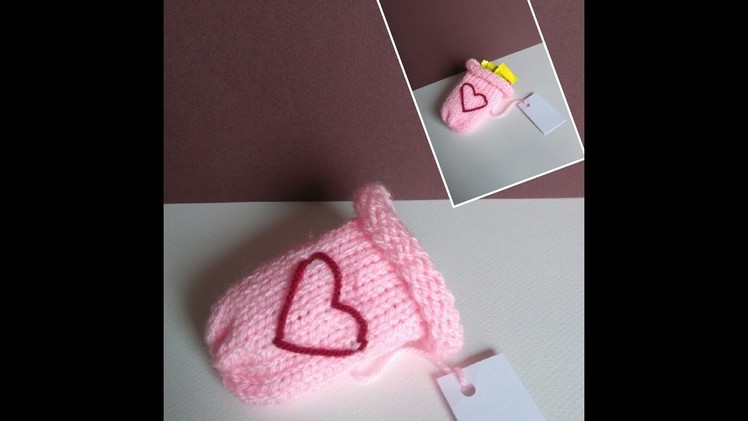 DIY - Loom knitting Mini gift bags. Πλέκω πουγκάκια με μαλλί