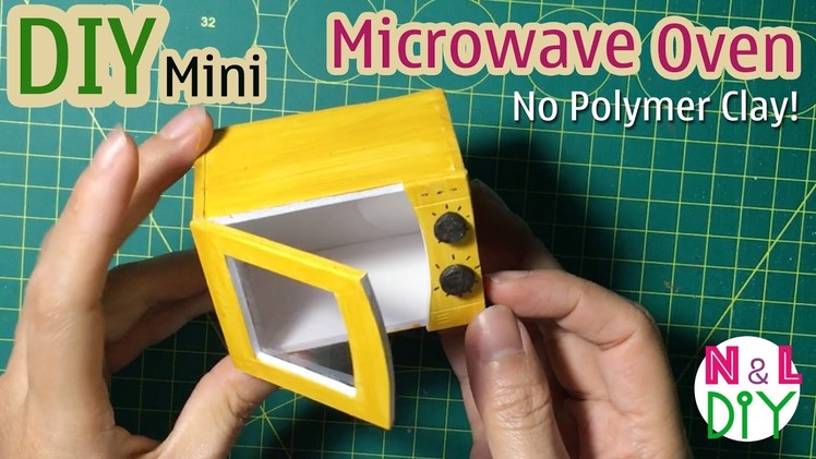 DIY Miniature Microwave Oven | Dollhouse | No Polymer Clay!