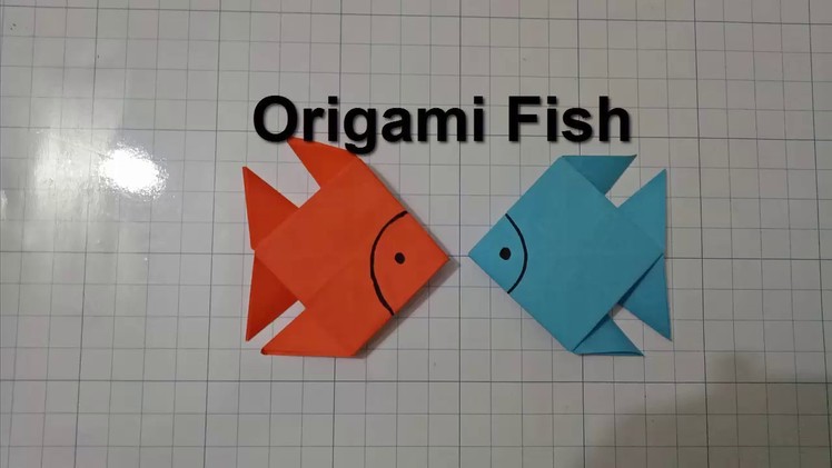 Diy Origami a paper fish.easy fold a fish.how to make a fish
