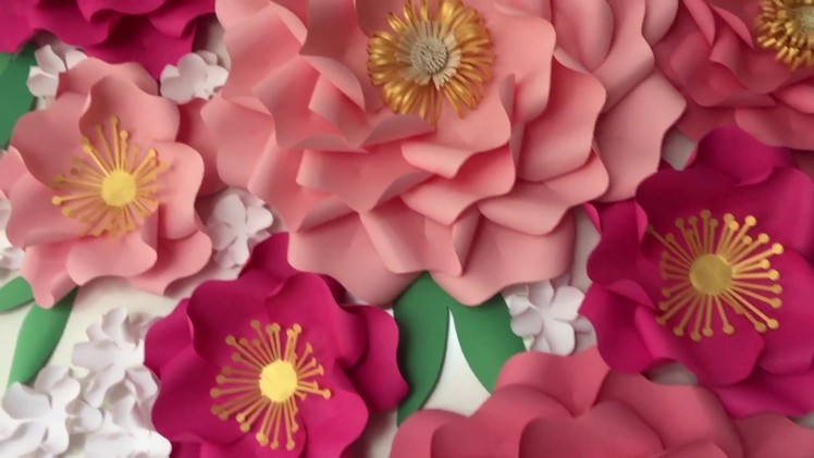 DIY paper flower mini backdrop