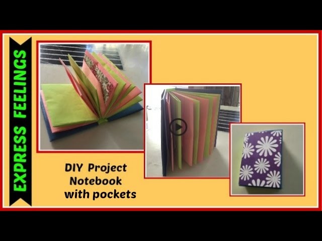 DIY Project ideas - Modular origami  notebook with pockets. (Fastforward mode)