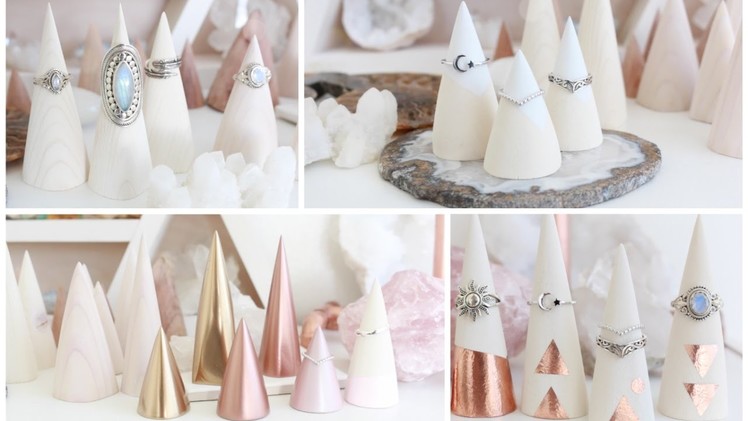 DIY Ring Displays | Decorative Wood Cone Ideas