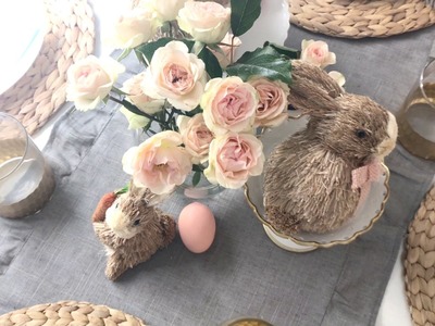DIY Rustic Floral Easter Tablescape