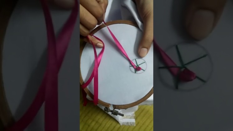 DIY satin ribbon rose,satin ribbon flower tutorial