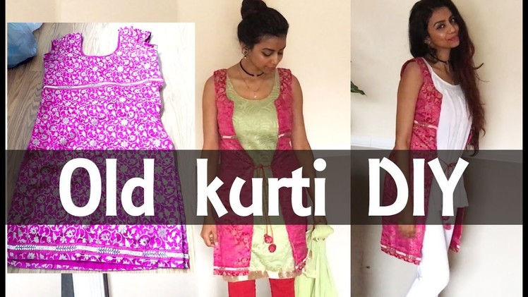 "DIY" turned old kurti into jacket for traditional as well western outfits :) in very easy steps :)