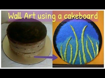 DIY: Wall Art | Painting on Cakeboard | Reuse Cakeboard | Tanvi Parab