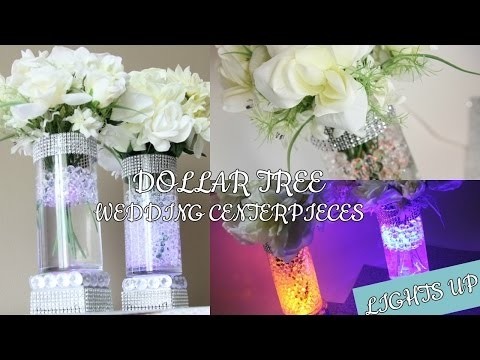 DOLLAR TREE WEDDING LIGHT UP CENTERPIECES D.I.Y DIY Compilation 2017