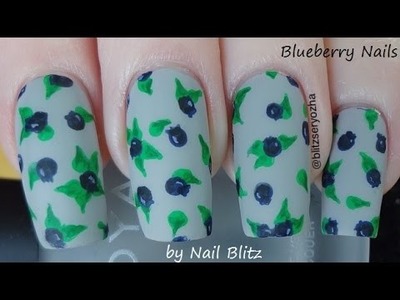 Easy Blueberry DIY Nail Art Tutorial