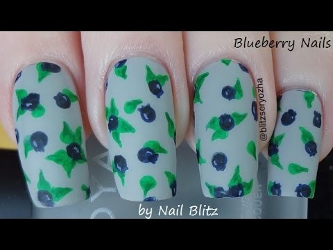 Easy Blueberry DIY Nail Art Tutorial