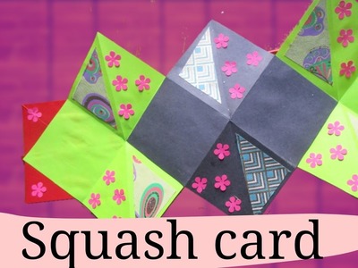 How to make a Squash Card - Squash Book - Greeting Paper Card - DIY Crafts - Scrapbooking Gift