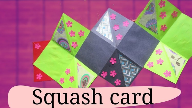 How to make a Squash Card - Squash Book - Greeting Paper Card - DIY Crafts - Scrapbooking Gift