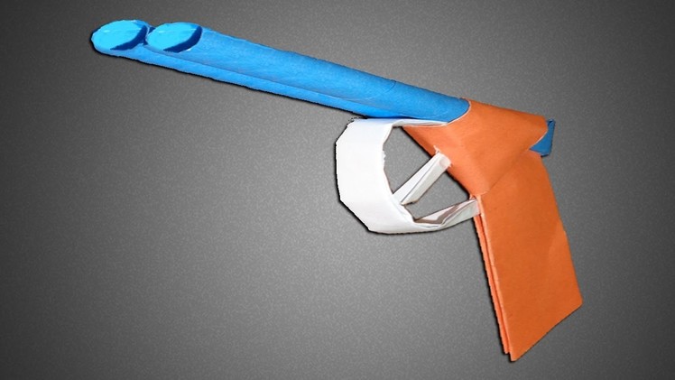 How to Make Double Barrel Paper Pistol for Kids