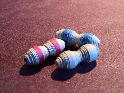 How to Make Double Rolled Paper Beads - Recycled Paper Project
