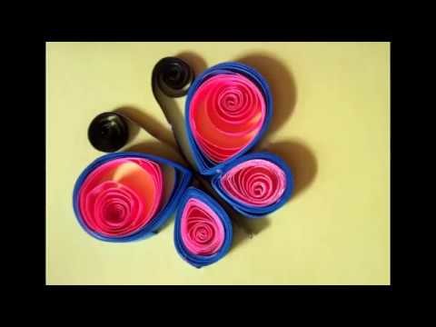 How to make Simple Beautiful Butterfly using Paper Quilling – Tutorial for Kids Part 3