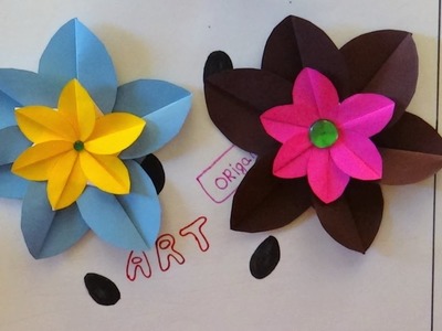 Origami Art -  How to make a simple  flower