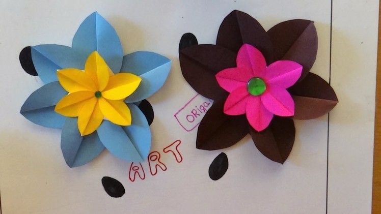 Origami Art -  How to make a simple  flower