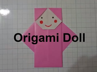 Origami Doll.diy paper doll.easy origami for kid