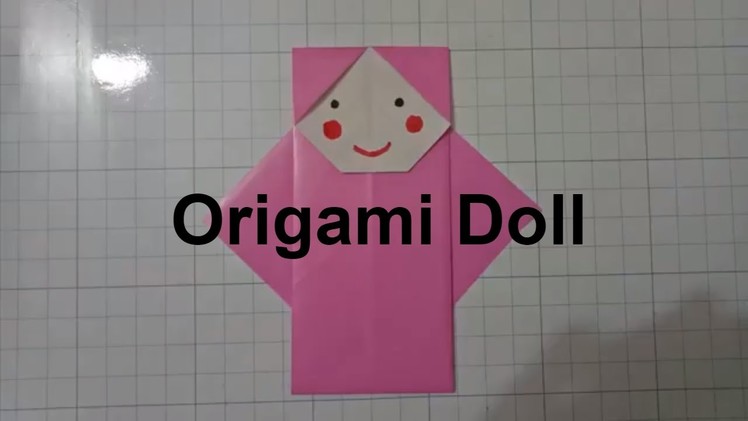 Origami Doll.diy paper doll.easy origami for kid