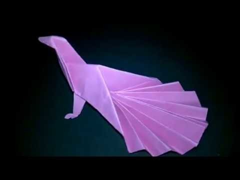 Origami. Paper Peacock part 1. 