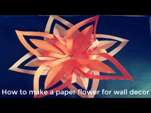 Origami Star Flower Making For Wall Decoration Easy Paper Crafts- Enlighten Crafts