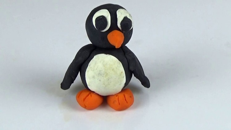 Play Doh How to make Pingu Penguin with Play Dough