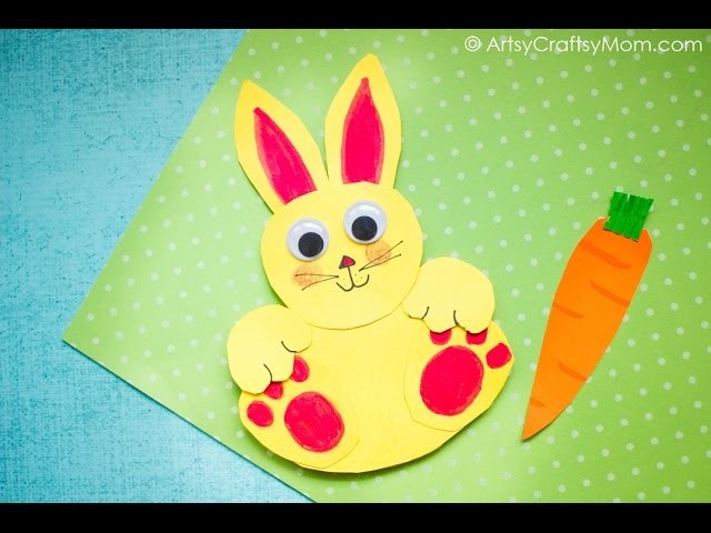 Rocking Paper Rabbit Craft | Easy Paper Craft Ideas For Kids | ArtsyCraftsyMom
