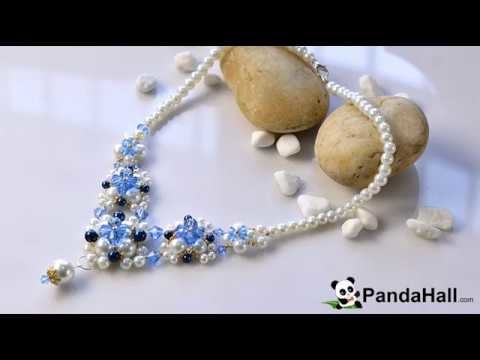 144  Pandahall Tutorial on How to Make an Exquisite Pearl Bead Flower Pendant Necklace 1