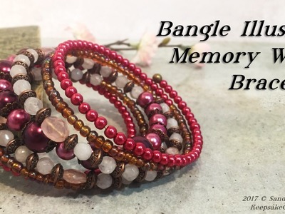 Bangle Illusion Memory Wire Bracelet-Jewelry Tutorial