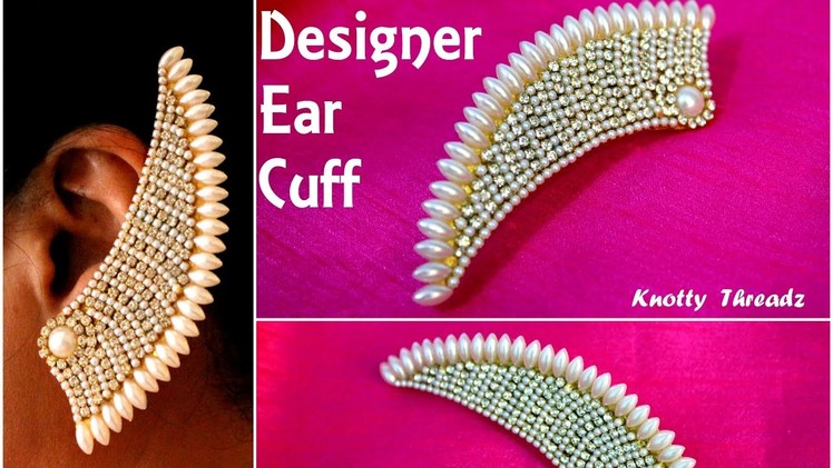 Designer Ear Cuffs made out of Paper | Bird Wing Design | Tutorial | Knotty Threadz !!