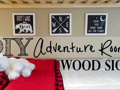 DIY Adventure Room Wood Signs | Applying Vinyl